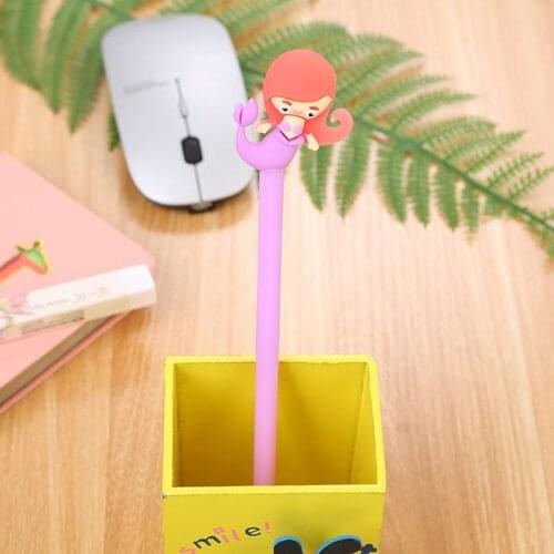 20PCs Gel Pens Set Girl Series Neutral Pen Cute Student Exam Black Aqueous Cartoon Stationery Mermaid Signature Pen Wholesale