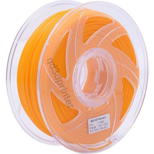 QIDI TECH High Quality 3D Printer Filaments PLA 1.75mm orange colour 1kg