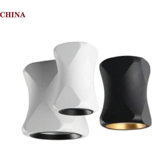 NEW Fashion Nordic black white wall mounted downlight cob ceiling aisle corridor porch lights living room downlight 7W 10W 12W