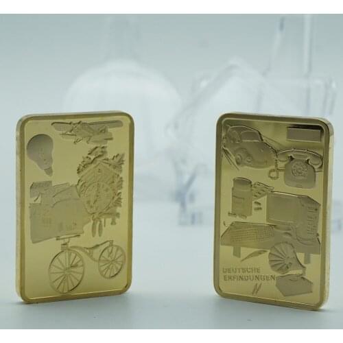 Germany Medals Gold Plated Commemorative Invent Coins for Souvenir