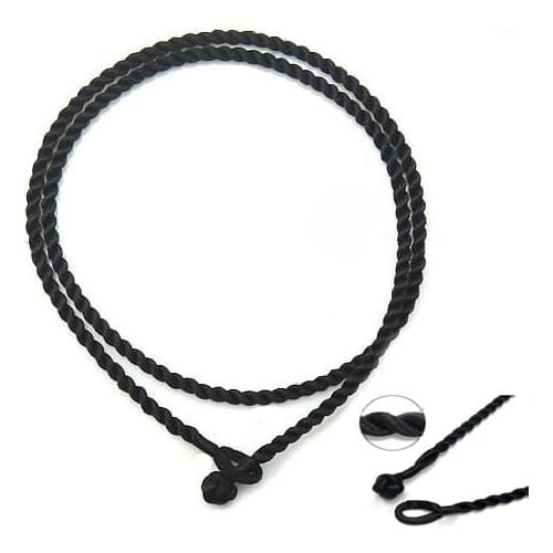 100pcs/lot 2mm black 18" Silk Cord Twist Thread Necklace Fit European Charms beads/pendant jewelry accessories