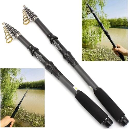 Portable ultrashort 1.8M 2.1M 2.4M 2.7M 3.0M Telescopic Carbon Fishing Rod Travel Sea Boat Rock Fishing Rod Spinning bass pole