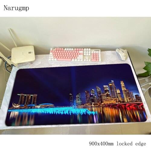 Cities padmouse Indie Pop accessory 900x400x4mm mouse pad Professional gaming enterprise mats keyboard large mouse mat gamer