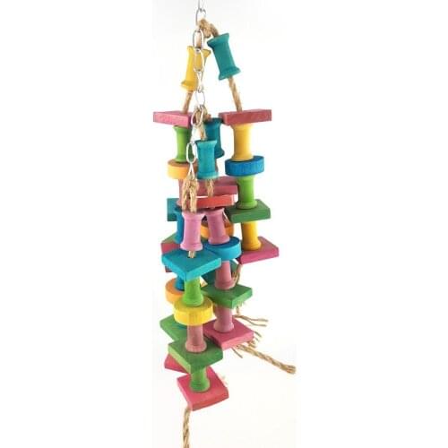 Pet Bird Wooden Chains Toy Foraging Bird Toys Parrot For Cockatiels Budgie Parakeet Birds Toys Pet Toy Accseeories BT037