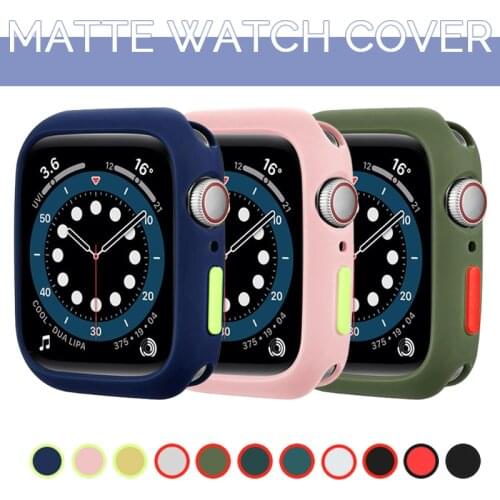 Candy Silicone Case for Apple Watch 6 SE 5 3 40MM 44MM Bumper Cover Shockproof Protection Shell for iWatch 3 4 5 6 SE 42MM 38MM