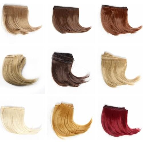 1piece 10cm Black Gold Brown Khaki White Grey Color Long Curly High Temperature Hair Doll Hair For 1/3 1/4 BJD Doll Diy Hair