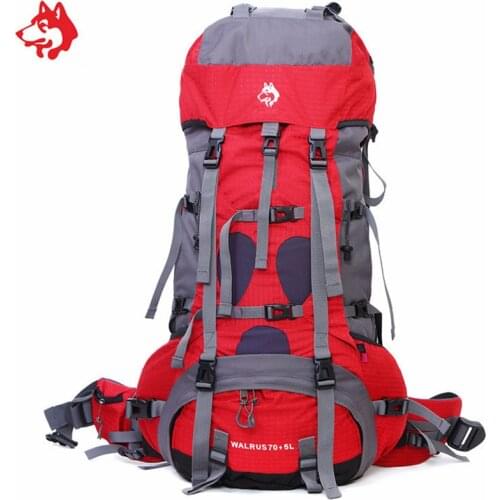 High Quality 75L Red/Blue/Yellow outdoor sport bag store Travelling Hiking Camping trekking bag 75L Backpack