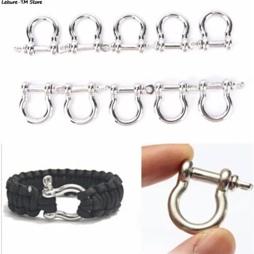 1 PCS O-Shaped Stainless Steel Shackle Buckle Outdoor Tools Outdoor Camping Survival Rope Survival Bracelets