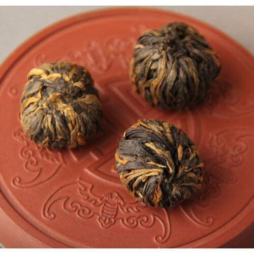 2021 Fengqing Dianhong Handmade Yunnan Black Chinese Tea Ball Small Golden Ball Tea 100g
