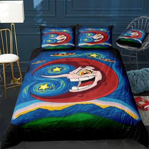 Hilda Berg Starry Night Duvet Cover Comfortable Quilt Home Decora Design Universal Bedding Set Bedclothes+Pillowcase 3pcs