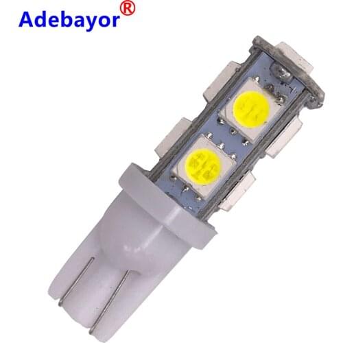 500 x Wedge Bulb Replacement Auto Car Interior Light Lamp w5w T10 5050 9 SMD LED Truck Car Door License Plate Clearance Light