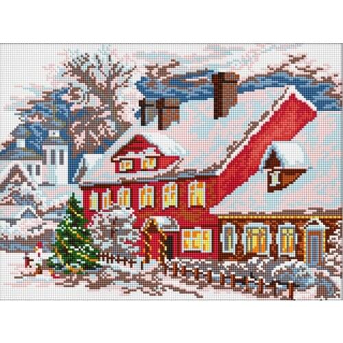 5D Full Diy Diamond Painting Mosaic Handmade Winter Scenery Cross Stitch Diamond Diamond Embroidery Christmas Decor Landscape