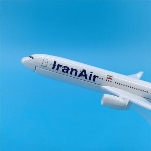 Aviation model with display stand 16CM 1: 400 scale Airbus A330 model Iran Airlines and basic alloy aircraft airplane