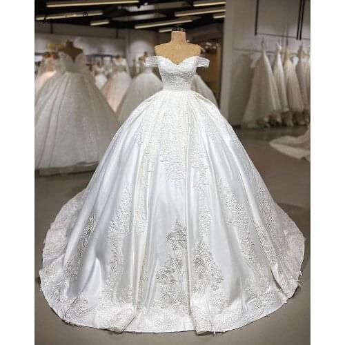 Plus Size Princess White Wedding Dresses 2020 Pregnant Backless Chapel Wedding Gowns Off Shoulder Vestido De Noiva Bridal Gowns
