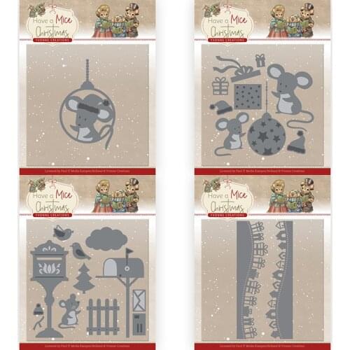 CH 2021 New Arrival Mice Christmas Stencil Metal Cutting Dies For Scrapbooking Practice Hands-on DIY Album Card Handmade
