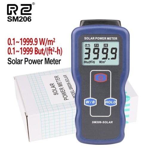 RZ Digital Solar Power Meter Sun Light Energy Radiation Handheld Sunlight Intensity Meter For Testing Car Window Performance