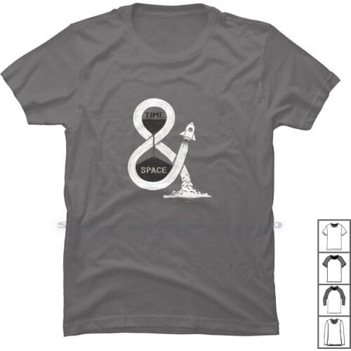Space And Time T Shirt 100% Cotton Geometric Astronomy Astrology Years White Stars Space Time Pace Tim Spa Ace