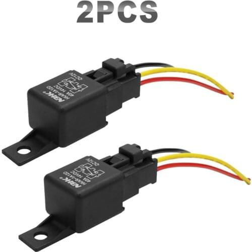 JGAUT Ceramic Relay Car Relay With Wire Waterproof Automotive Relay 12v 24V 4-Pin 5-Pin 40A Car Wiring kit