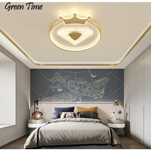Creative Led Ceiling Light For Living room Bedroom Study room Children room Lamp Home Lighting Ceiling Lamp Gold&Blue&Pink Body