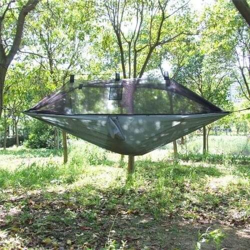 Summer outdoor camping hammock mosquito net single anti mosquito gauze hammock Parachute Nylon Military Hammock tent