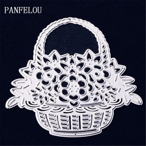 PANFELOU Metal craft Flower flower basket paper die cutting dies for Scrapbooking/DIY Easter wedding Halloween cards