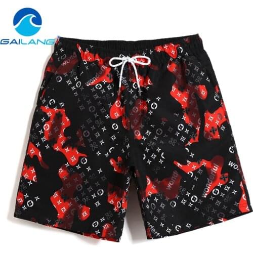 Gailang Brand Mens Casual Shorts Summer Beach Swimwear Men Boardshorts Board Short 2019 Quick Dry Swimsuits Man Jogger Trunks