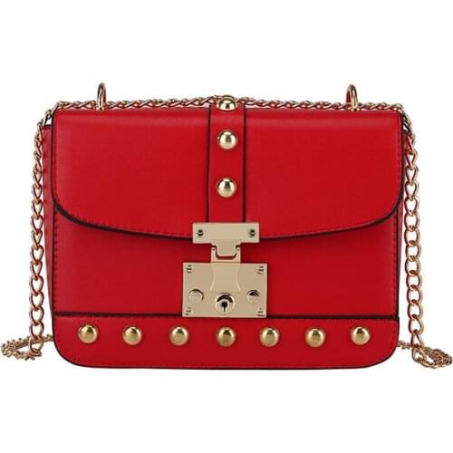 Wholesale Bags For Women 2020 Rivet Purses And Handbags Luxury Designer Chain Bag New Luxury Handbags Fashion Crossbody Bag Lock