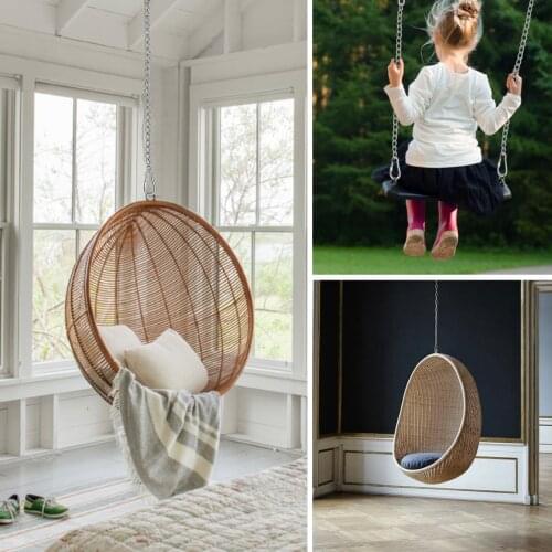 Hanging Chair Chain With Carabiners Stainless Steel Hanging Kits Heavy Duty For Hammock Swing Punching Bags Hanging Chair Chain