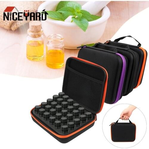 Portable Travel Cosmetic Organizer Multifunction Nail Polish Storage Bag 30 Bottles 5ML Essential Oil Case Perfume Oil Box