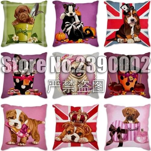 Cartoon Animal Printed Throw Pillows Cushion Cover Decorative Dog High heels pumpkin Home Decoration Accessories Pillowcase