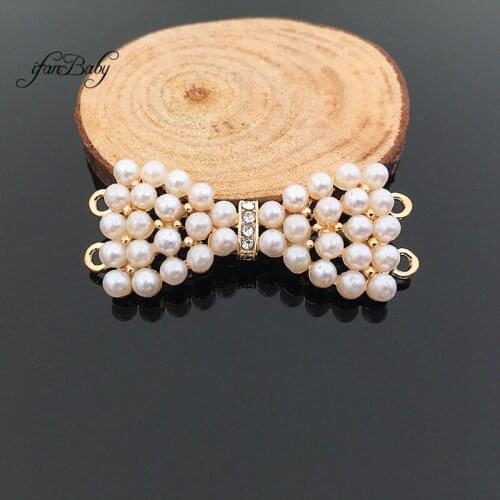 Alloy Buttons For DIY Accessories flat back pearl Rhinestone buttons
