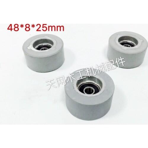 SCM sealing machine conveyor roller 48 * 8 * 12\25mm rubber roller woodworking machinery parts
