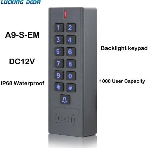 IP67 Waterproof 125Khz RFID Access Control System Device 1000 User Proximity Entry Door Controler A9-SM
