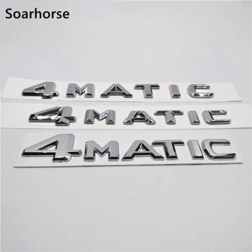 Soarhorse For Mercedes Benz 4Matic 2009-2017 Car Rear Turnk Emblem Nameplate Decal For AMG E-Class C-Class CLS-Calss A-Class