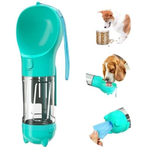 Dog Water Bottle Portable Cat Feeder Water Dispenser Bowl Pet Drinker For Pet With Poop Bag And Waste Shovel travel Outdoor
