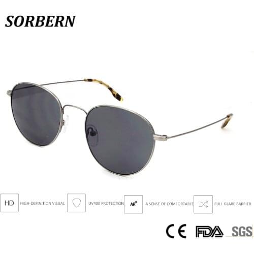 SORBERN Ultralight Round Sunglasses Women Men Gothic Vintage Sun glasses for Men UV400 Shades for Women oculos de sol feminino