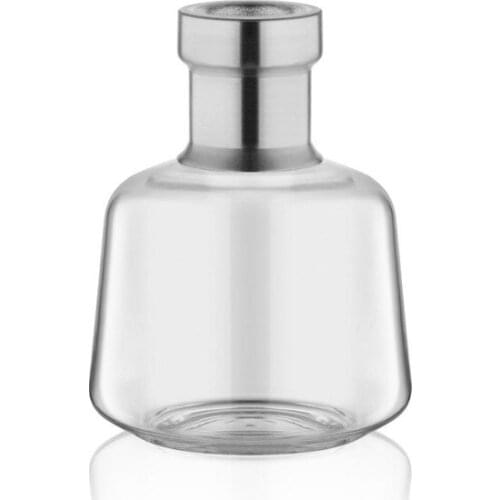 Modern The Mia Glass vase Transparent Metal Decorated 14*10 Cm vase jarrón ваза vaso مزهرية