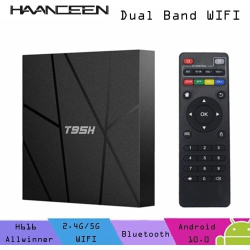T95H Smart TV Box Android 10.0 Allwinner H616 4G RAM 64G ROM Media Player 4K 6K Google Play 2.4G Wifi Youtube Set Top Box