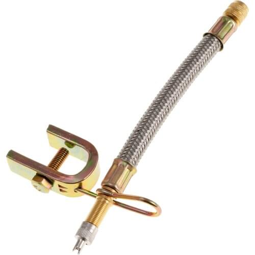 Car Wheel Tire Stem Extender Adapter Flexible 150mm with Metal Clamp