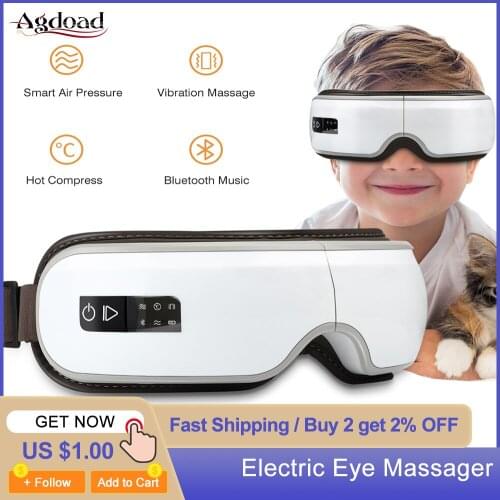 Smart Head Massager Sleep Monitor Migraine Relief Massager EMS Stimulator Home Travel Use USB Charing Sleep Aid Eye Mask