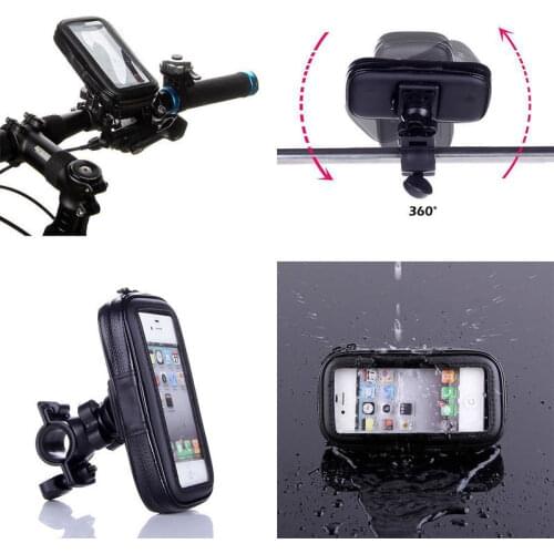 Bicycle Motorcycle Phone Holder Waterproof Case Bike Phone Bag for iPhone Xiaomi Samsung Mobile Stand Drop Shock Absorption