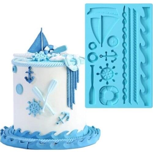 High quality seashell wave shape silicone mold Chocolate cake decoration tools