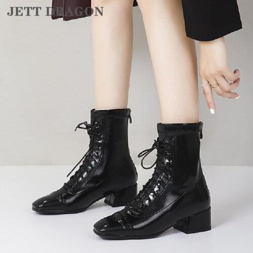 Size 34-43 Women Ankle Boots Fashion Cross Strap High Heel Winter Shoes Woman Zipper Office Lady Street Footwear