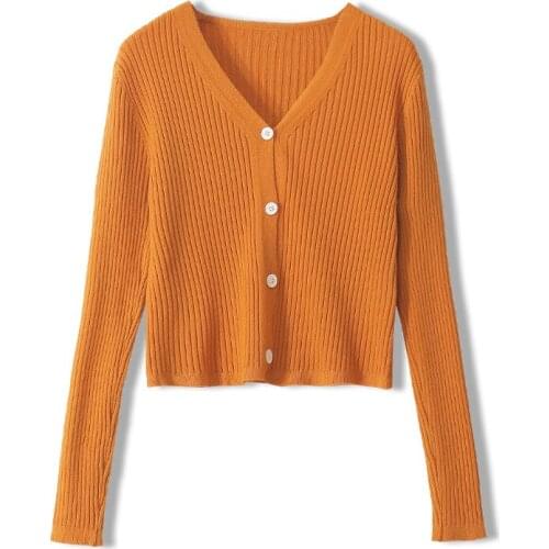 2021 Spring Newly Patchwork Women Cardigans Ice Silk Fashion Slim Ladies Knitted Sweater Long Sleeve Buttons Thin Japan Tops