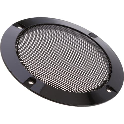1 Set 4 Inch Black Color Mesh Speaker Decorative Circle Subwoofer Grill Cover Guard Protector & Screw DIY Speaker