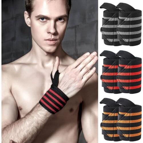1 pair of weightlifting wristbands elastic breathable bandage gym fitness weightlifting weightlifting wristband support band