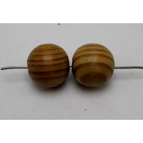 10 Natural Pattern Huge Round Wood Beads~ Wooden 24mm
