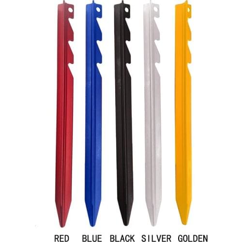12.7G Per Piece Ultralight Jagged Anti-skid and Easy Tied Aluminum Alloy Tent Stake Tent Pegs