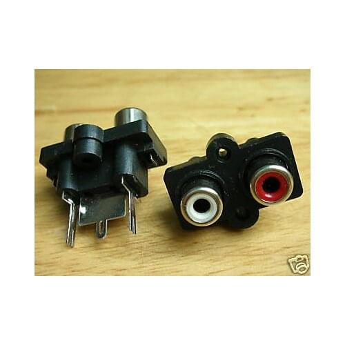 Panel QUAD RCA Female Chassis Socket Connector QS1 2PCS