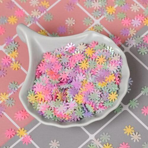 20g/Packag Daisy Flowers 7mm PVC Confetti Glitter Sequins For Crafts Nail Art Decoration Paillettes DIY Sewing Accessories Girls